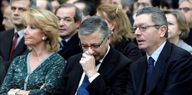 Aguirre, Blanco y Gallardn, en la inauguracin. | EFE