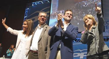 Ana Mato, Gallardn, Rajoy y Esperanza Aguirre | EFE