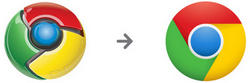Cambio del logotipo de Chrome. | Google