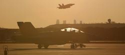 Los cazas F18, el sbado, partiendo desde Torrejn hacia la guerra de Libia. | Min. Defensa