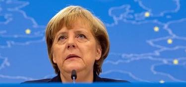Angela Merkel, este viernes, en Bruselas. | EFE