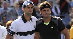 Nadal y Djokovic posan antes de la final. | EFE