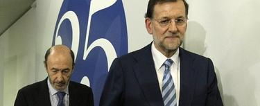 Mariano Rajoy y Alfredo Prez Rubalcaba en una imagen de archivo | EFE