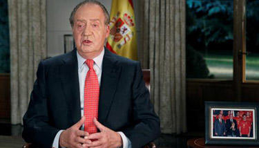 Don Juan Carlos, en un momento del discurso | EFE