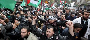 Manifestantes en Siria | EFE