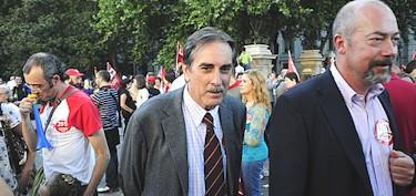 Valeriano Gmez, en la huelga general | Juan Luis Jan/madridiario.es