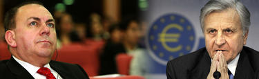 El presidente del Bundesbank, Axel Weber, junto al del BCE, Jean Claude Trichet | Archivo