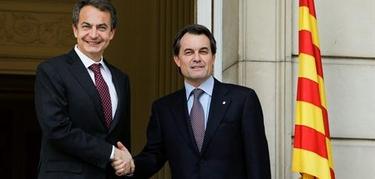 Jos Luis Rodrguez Zapatero y Artur Mas, este lunes, en el Palacio de la Moncloa. | EFE