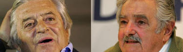 Luis Alberto Lacalle y Jos Mujica. | EFE