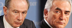 Los dos ltimos presidentes del FMI: Rodrigo Rato y Dominique Strauss-Kahn.