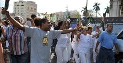 Energmenos castristas revientan una marcha de las Damas de Blanco