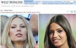 La noticia sobre las dos "Saras" en Welt Online