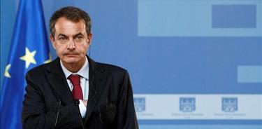Zapatero, durante la rueda de prensa que ofreci este jueves tras entrevistarse con Blair. | EFE