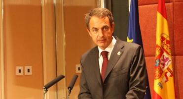 El presidente del Gobierno, Jos Luis Rodrguez Zapatero, en la rueda de prensa en Pekn | R.A. Tudela